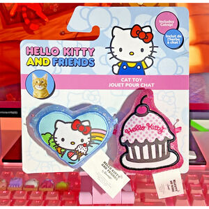 Hello Kitty Cat Toys 2 Pk Catnip Pet Cupcake Blue Ice Cream Rainbow 2025 Sanrio